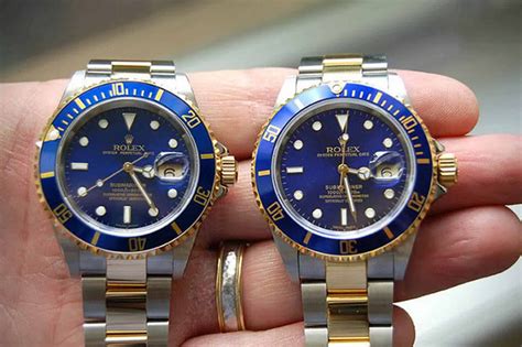 fake blue and gold rolex|identifying rolex watches.